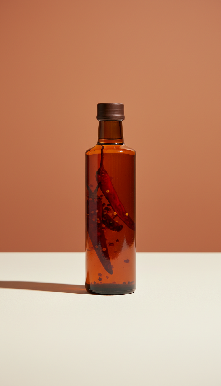 Smoked Chili-Infused Olive Oil Bottle