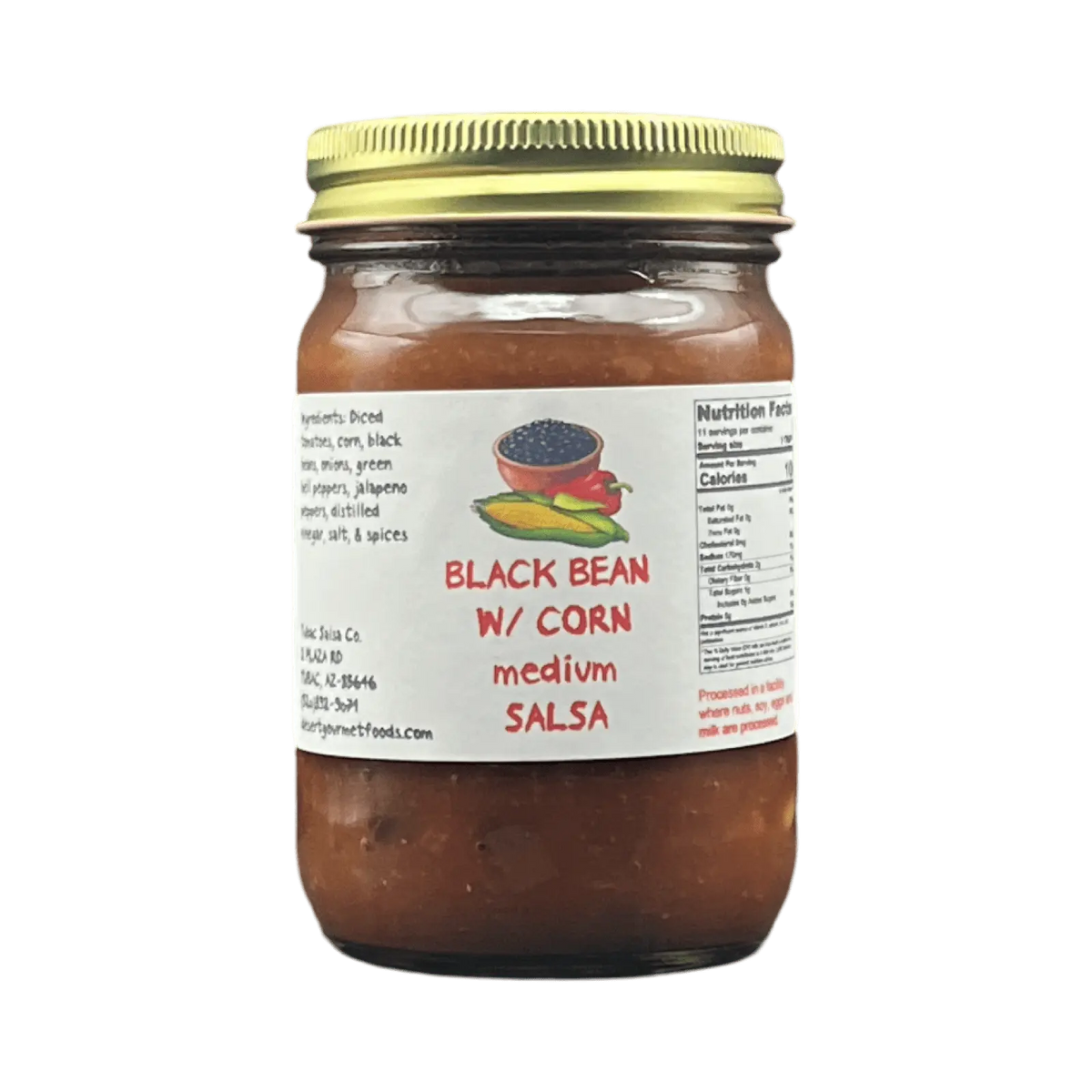 Black Bean & Corn Salsa. (Medium). - Tubac Gourmet Foods