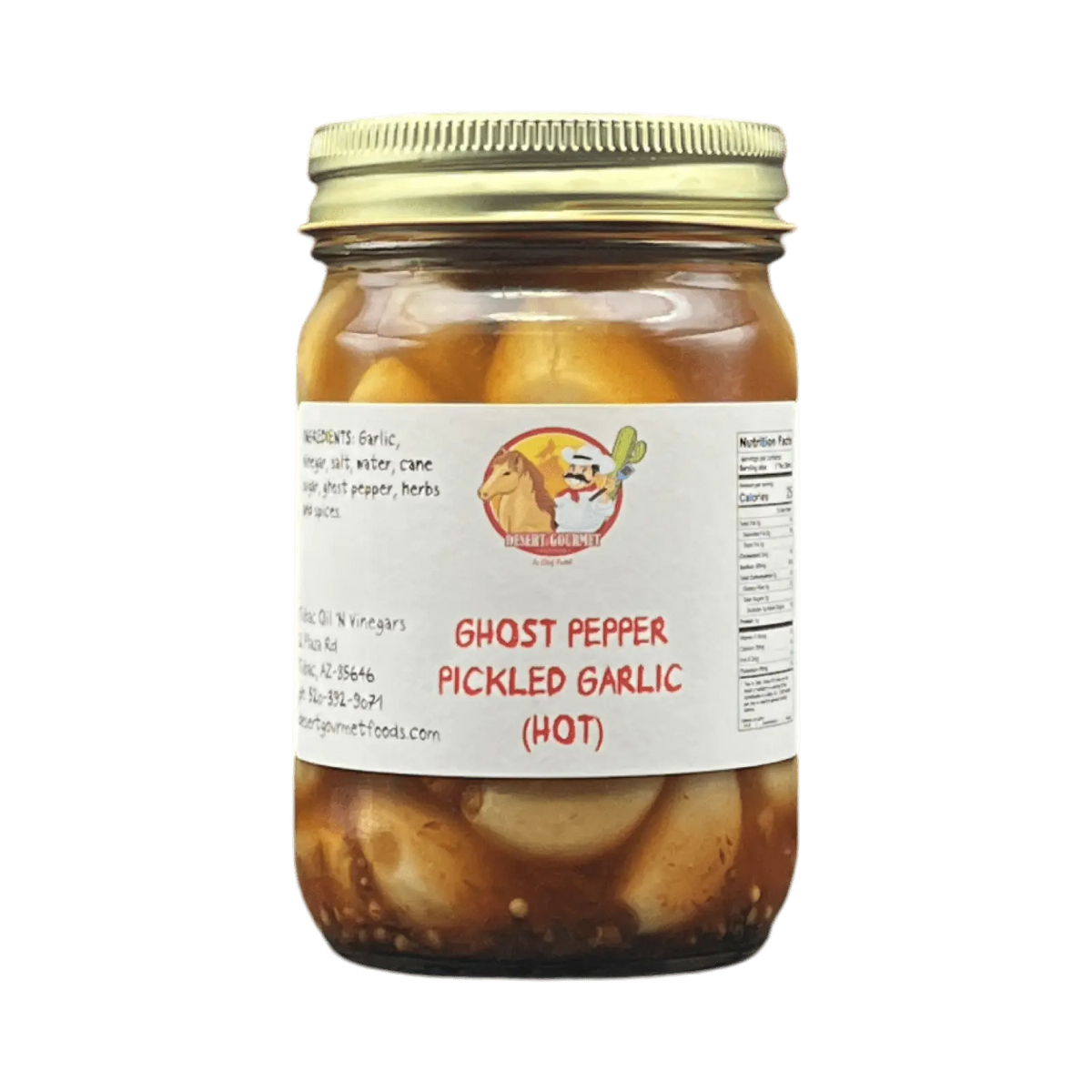 Ghost Pepper Pickled Garlic 12oz. - Tubac Gourmet Foods