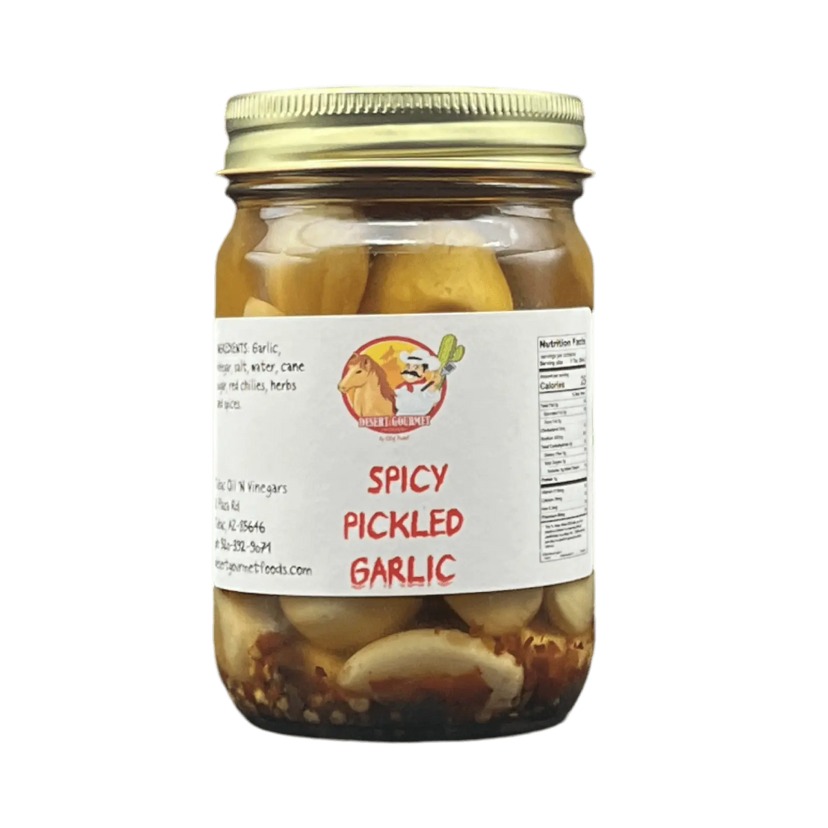 Spicy Pickled Garlic 12oz. - Tubac Gourmet Foods