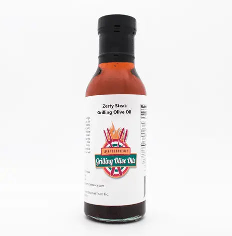 Zesty Steak Grilling Olive Oil, 12oz bottles. (medium heat). - Tubac Gourmet Foods